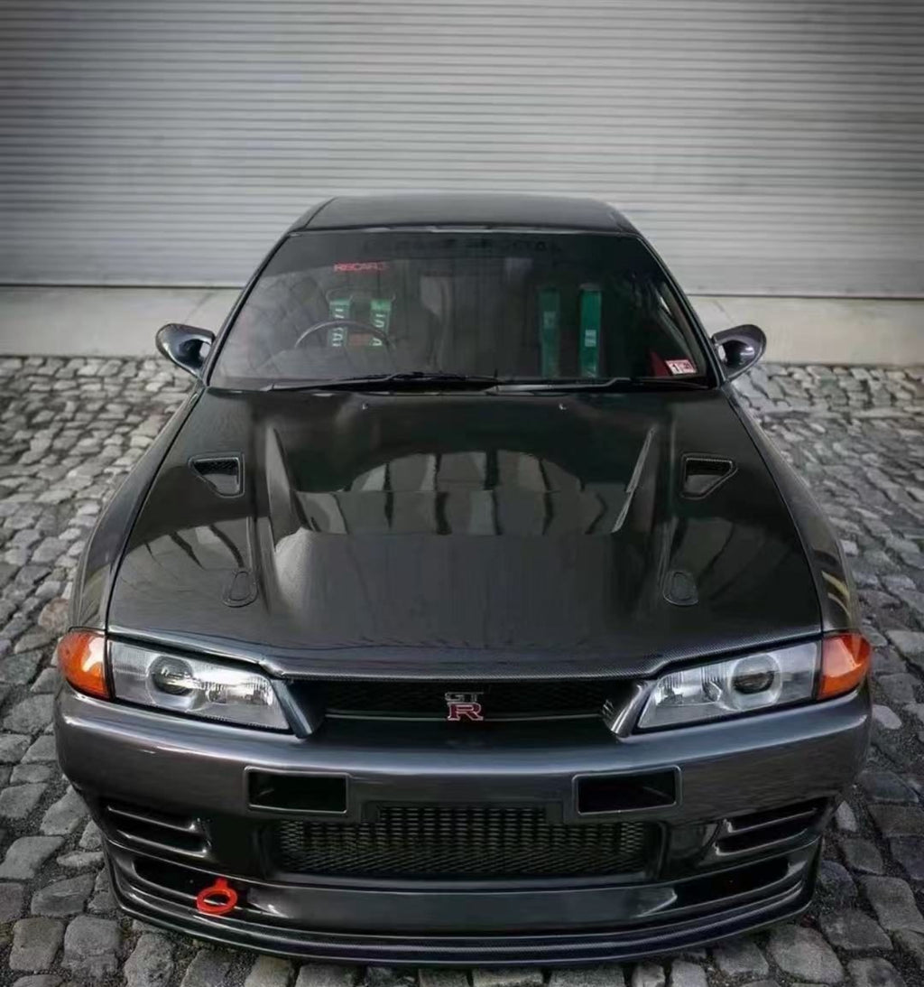NISSAN SKYLINE R32 R1 STYLE CARBON BONNET